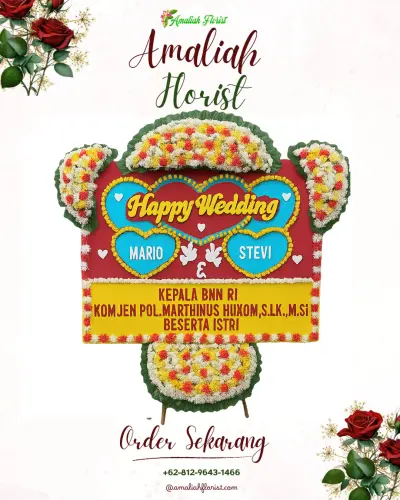 Karangan Papan Bunga Pernikahan di Thamrin Nine Ballroom